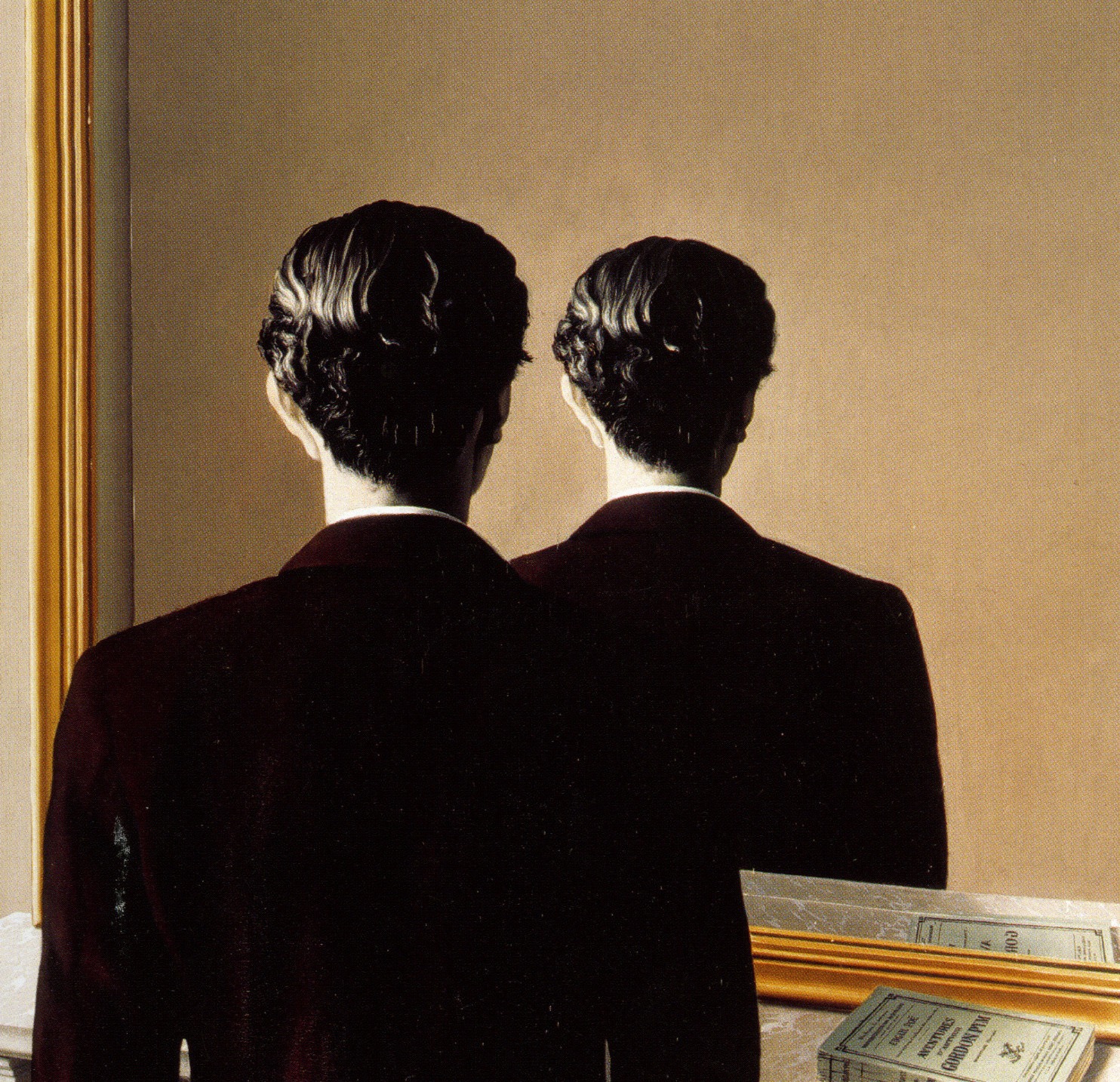 Not to be Reproduced, René Magritte (1937): a man looks in a mirror and sees the back of his own head